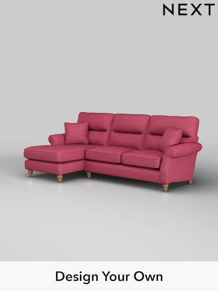 Fine Chenille Easy Clean/Mid Raspberry Pink Ashford Highback (H30974) | £2,050