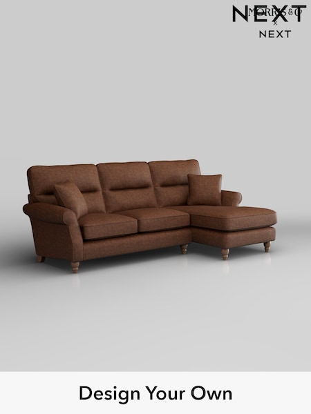 Monza Faux Leather Easy Clean/Chestnut Brown Ashford Highback (H30977) | £2,050