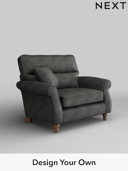 Monza Faux Leather Easy Clean/Dark Grey Ashford Highback (H30982) | £1,025