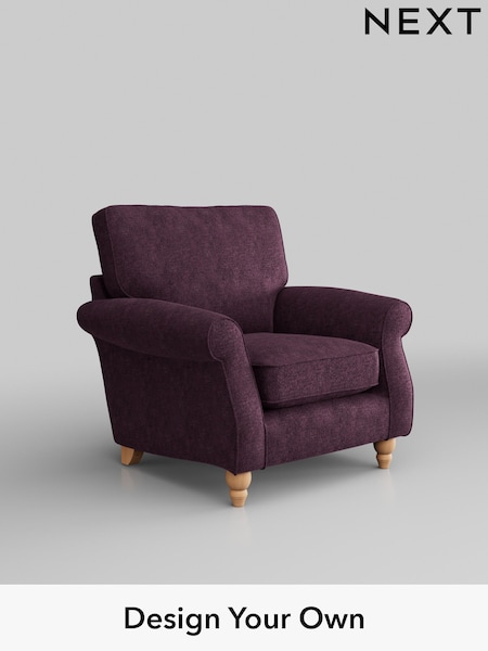 Plush Chenille/Dark Plum Purple Ashford (H30988) | £875