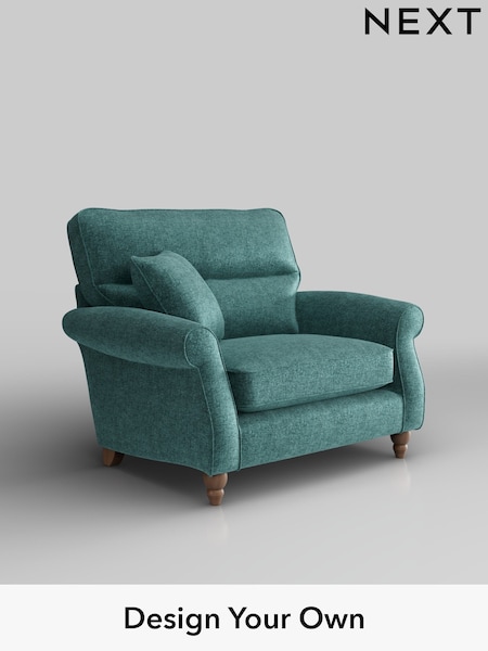 Plush Chenille/Dark Teal Green Ashford Highback (H30991) | £1,025