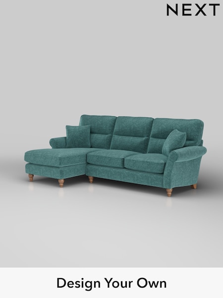 Plush Chenille/Dark Teal Green Ashford Highback (H30991) | £2,050