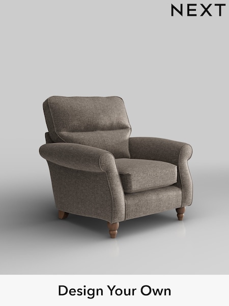 Plush Chenille/Mink Brown Ashford Highback (H34002) | £925