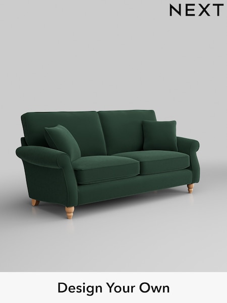 Plush Velvet Easy Clean/Bottle Green Ashford (H34007) | £1,375