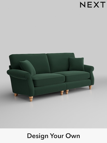 Plush Velvet Easy Clean/Bottle Green Ashford (H34007) | £1,550