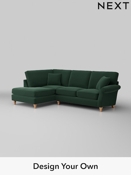 Plush Velvet Easy Clean/Bottle Green Ashford (H34007) | £2,025
