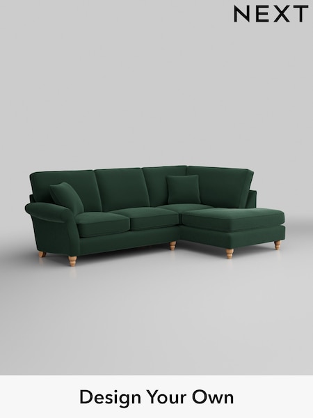 Plush Velvet Easy Clean/Bottle Green Ashford (H34007) | £2,025