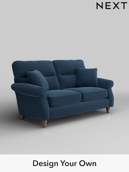 Plush Velvet Easy Clean/Airforce Blue Ashford Highback (H34009) | £1,325