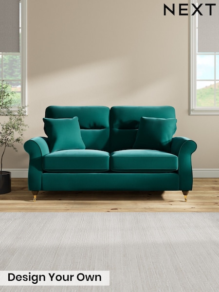 Plush Velvet Easy Clean/Juniper Green Ashford Highback (H34014) | £1,325