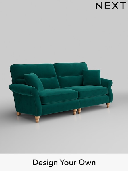Plush Velvet Easy Clean/Juniper Green Ashford Highback (H34014) | £1,525