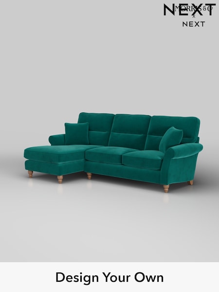 Plush Velvet Easy Clean/Juniper Green Ashford Highback (H34014) | £2,050
