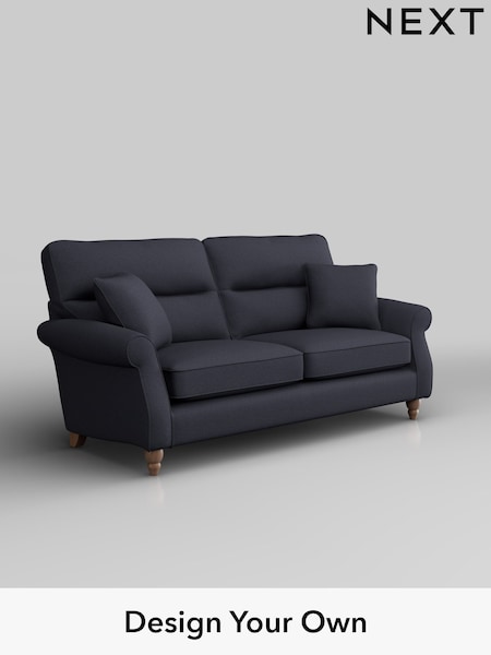 Tweedy Blend Easy Clean/Dark Slate Blue Ashford Highback (H34016) | £1,325