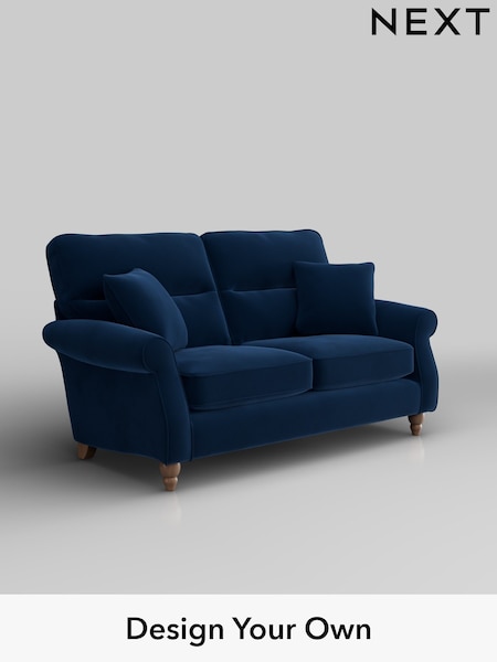 Plush Velvet Easy Clean/Navy Blue Ashford Highback (H34019) | £1,325
