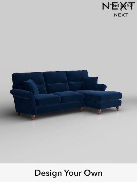 Plush Velvet Easy Clean/Navy Blue Ashford Highback (H34019) | £2,050
