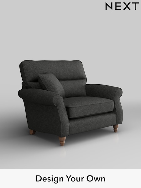Tweedy Blend Easy Clean/Charcoal Grey Ashford Highback (H34025) | £925