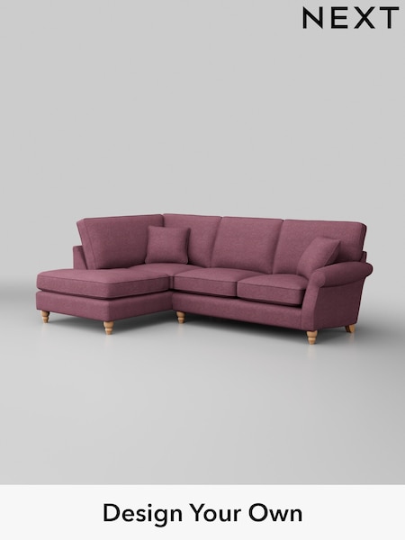 Tweedy Blend Easy Clean/Mid Mulberry Purple Ashford (H34036) | £1,925