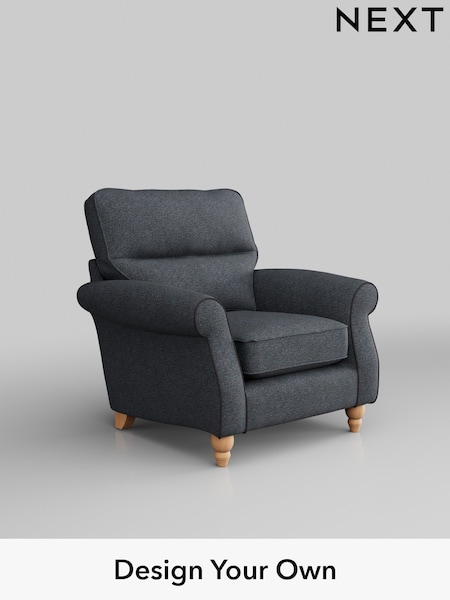 Tweedy Chenille/Navy Blue Ashford Highback (H34037) | £825