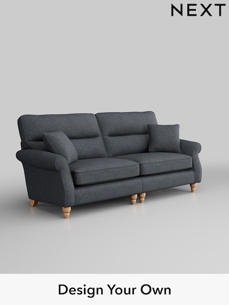 Tweedy Chenille/Navy Blue Ashford Highback (H34037) | £1,425
