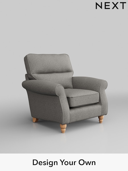 Woven Chenille Easy Clean/Light Grey Ashford Highback (H34039) | £925