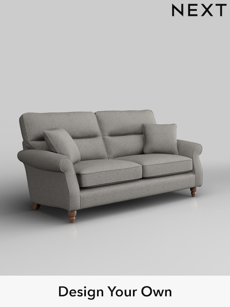 Woven Chenille Easy Clean/Light Grey Ashford Highback (H34039) | £1,425