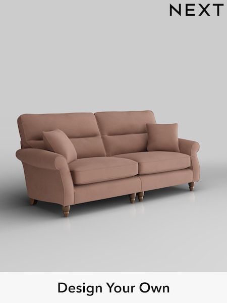 Plush Velvet Easy Clean/Mid Natural Ashford Highback (H34052) | £1,525