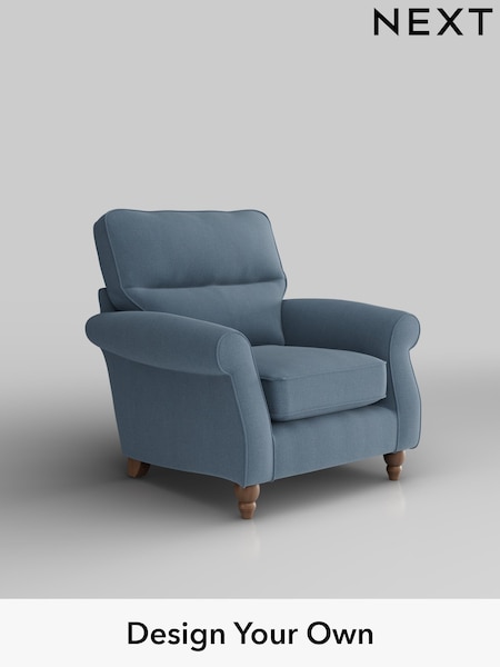 Relaxed Linen Look/Mid Blue Ashford Highback (H34062) | £925