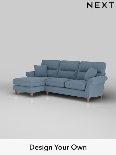 Relaxed Linen Look/Mid Blue Ashford Highback (H34062) | £2,050