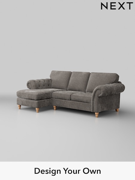 Distressed Velour/French Grey Gosford Highback Ii Deep Sit (H34104) | £2,525