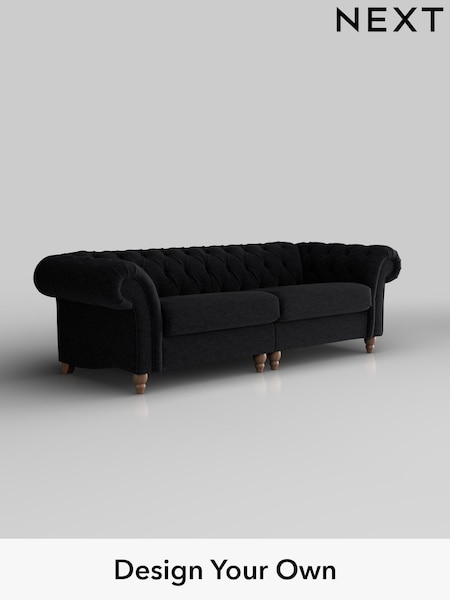 Fine Chenille Easy Clean/Black Gosford Ii Deep Sit (H34110) | £1,725
