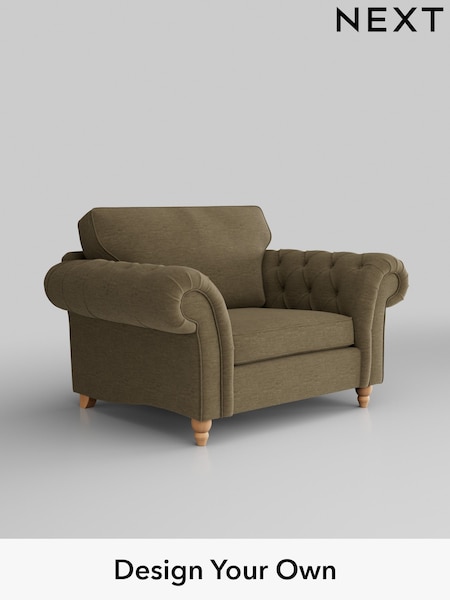 Fine Chenille Easy Clean/Dark Moss Green Gosford Highback Ii Deep Sit (H34112) | £1,175