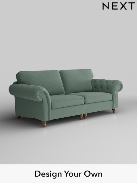 Fine Chenille Easy Clean/Light Forest Green Gosford Highback Ii Deep Sit (H34115) | £1,725