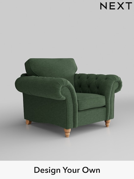 Fine Chenille Easy Clean/Mid Khaki Green Gosford Highback Ii Deep Sit (H34118) | £1,075