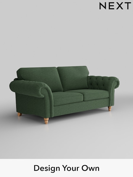 Fine Chenille Easy Clean/Mid Khaki Green Gosford Highback Ii Deep Sit (H34118) | £1,625