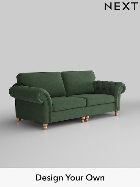 Fine Chenille Easy Clean/Mid Khaki Green Gosford Highback Ii Deep Sit (H34118) | £1,725