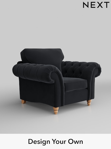 Plush Velvet Easy Clean/Charcoal Grey Gosford Highback Ii Deep Sit (H34143) | £1,075