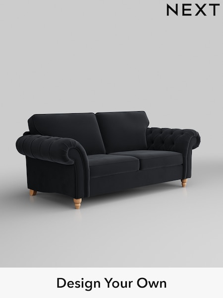 Plush Velvet Easy Clean/Charcoal Grey Gosford Highback Ii Deep Sit (H34143) | £1,625