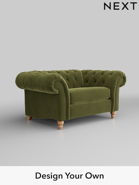 Plush Velvet Easy Clean/Mid Olive Green Gosford Ii Deep Sit (H34146) | £1,175