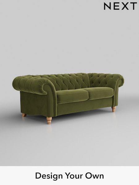 Plush Velvet Easy Clean/Mid Olive Green Gosford Ii Deep Sit (H34146) | £1,525