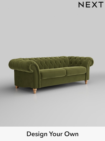Plush Velvet Easy Clean/Mid Olive Green Gosford Ii Deep Sit (H34146) | £1,625