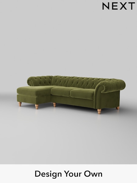 Plush Velvet Easy Clean/Mid Olive Green Gosford Ii Deep Sit (H34146) | £2,525