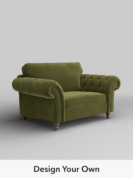 Plush Velvet Easy Clean/Mid Olive Green Gosford Highback Ii Deep Sit (H34150) | £1,375