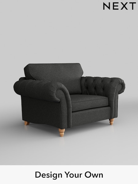 Tweedy Blend Easy Clean/Charcoal Grey Gosford Highback Ii Deep Sit (H34152) | £1,075