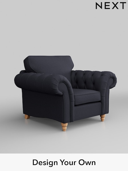 Tweedy Blend Easy Clean/Dark Slate Blue Gosford Highback Ii Deep Sit (H34153) | £975