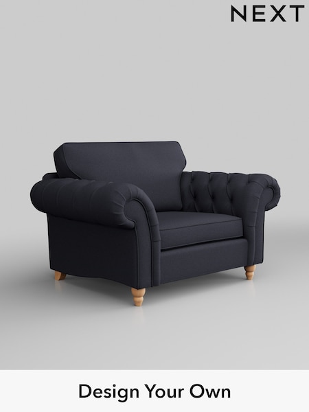 Tweedy Blend Easy Clean/Dark Slate Blue Gosford Highback Ii Deep Sit (H34153) | £1,075