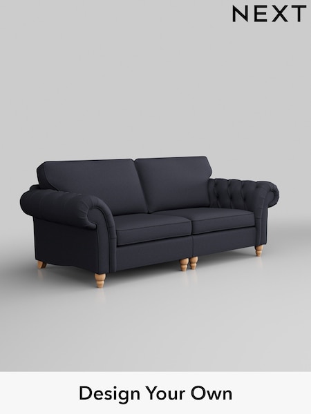 Tweedy Blend Easy Clean/Dark Slate Blue Gosford Highback Ii Deep Sit (H34153) | £1,599
