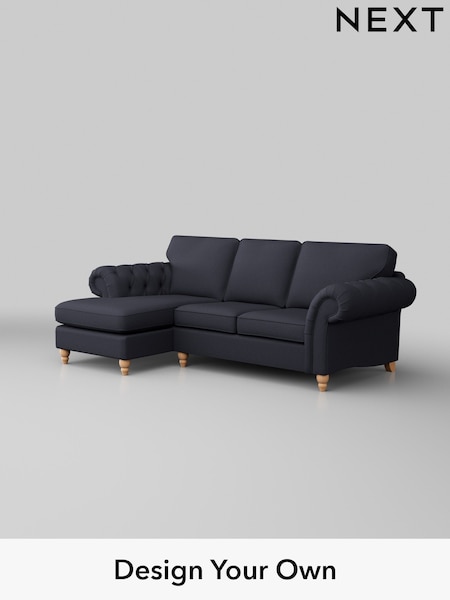 Tweedy Blend Easy Clean/Dark Slate Blue Gosford Highback Ii Deep Sit (H34153) | £2,375