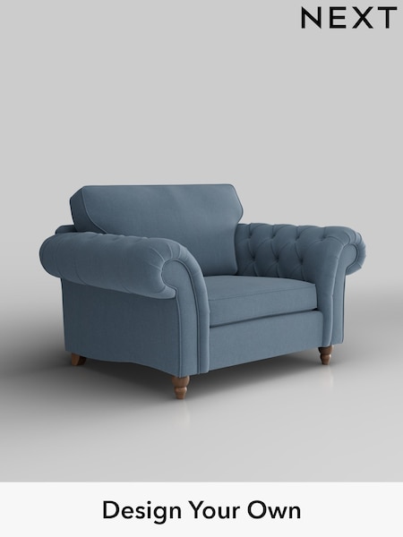 Relaxed Linen Look/Mid Blue Gosford Highback Ii Deep Sit (H34178) | £1,175