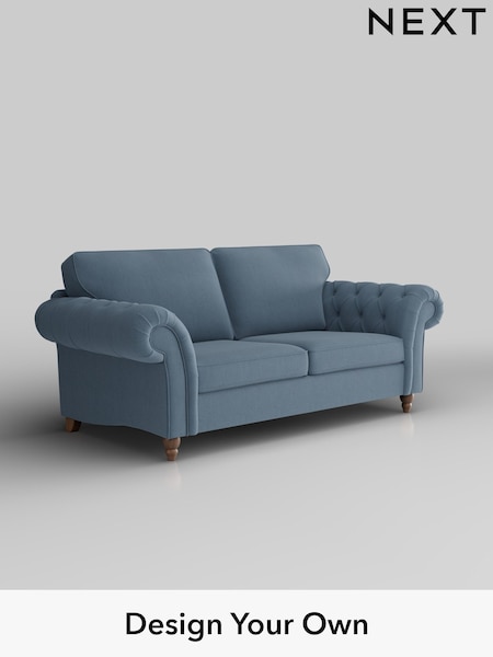 Relaxed Linen Look/Mid Blue Gosford Highback Ii Deep Sit (H34178) | £1,625