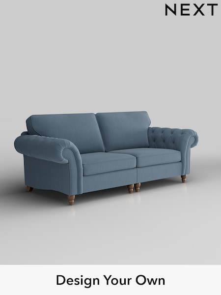 Relaxed Linen Look/Mid Blue Gosford Highback Ii Deep Sit (H34178) | £1,725