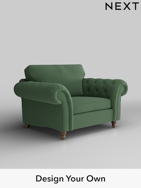 Relaxed Linen Look/Dark Green Gosford Highback Ii Deep Sit (H34179) | £1,175